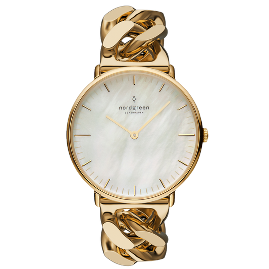 Nordgreen Native 28mm Rose Gold Chain MOP Watch