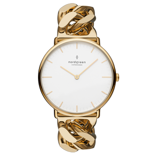 Nordgreen Native 32mm Gold Chain Link Watch