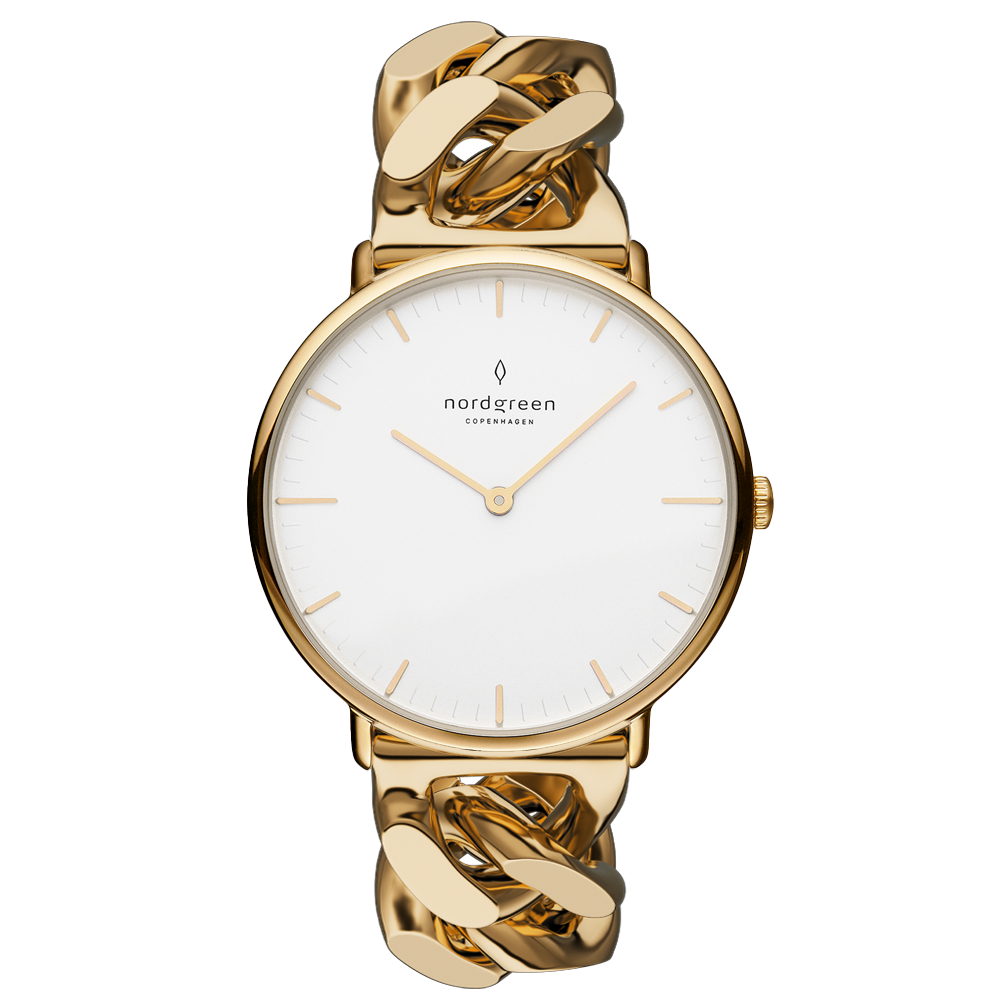 Nordgreen Native 32mm Gold Chain Link Watch