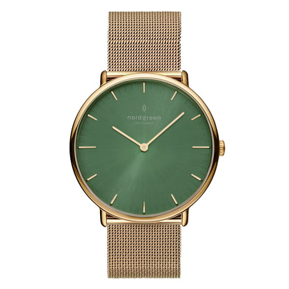 Nordgreen Native 36mm Digital Olive Dial Watch