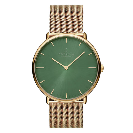 Nordgreen Native 36mm Digital Olive Dial Watch