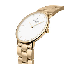 Load image into Gallery viewer, Nordgreen Native 36mm Gold 3 Link Stainless Steel Strap Watch