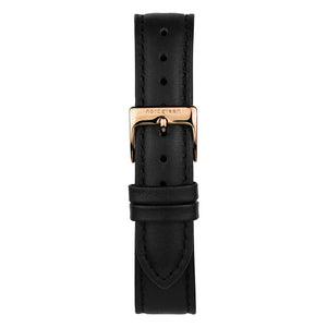 Nordgreen Native 36mm Rose Gold Case Black Leather Watch