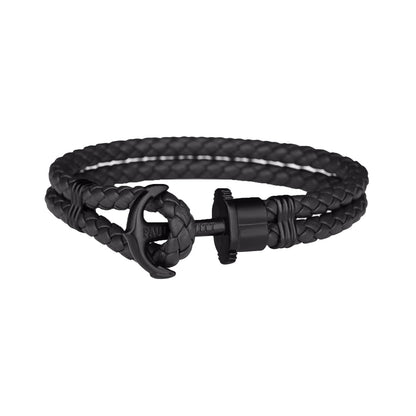 Paul Hewitt Phrep Black Leather XXXL Bracelet