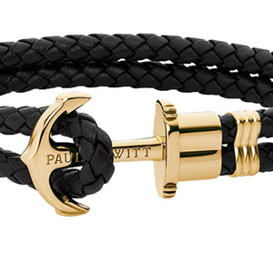 Paul Hewitt Phrep Black Leather XXL Bracelet