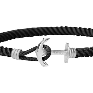 Paul Hewitt Phrep Lite Nylon Black Silver XXL Bracelet