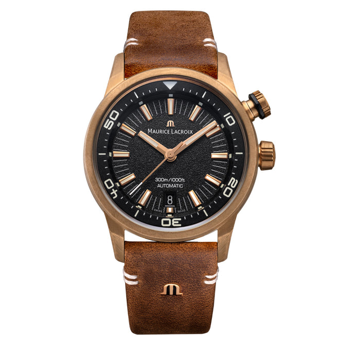 Maurice Lacroix PONTOS S Diver 42mm Limited Edition Brown Leather Watch