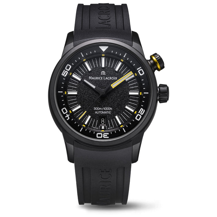 Maurice Lacroix PONTOS S Diver 42mm Special Edition Black Rubber Watch