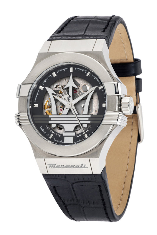 Maserati Potenza Silver Skeleton Automatic 42mm Watch