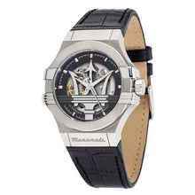 Load image into Gallery viewer, Maserati Potenza Silver Skeleton Automatic 42mm Watch