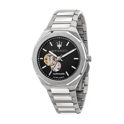 Maserati Stile Open Heart 45mm Silver Watch