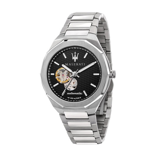 Maserati Stile Open Heart 45mm Silver Watch
