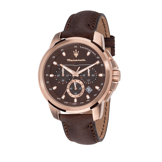 Maserati Successo 44mm Brown Watch