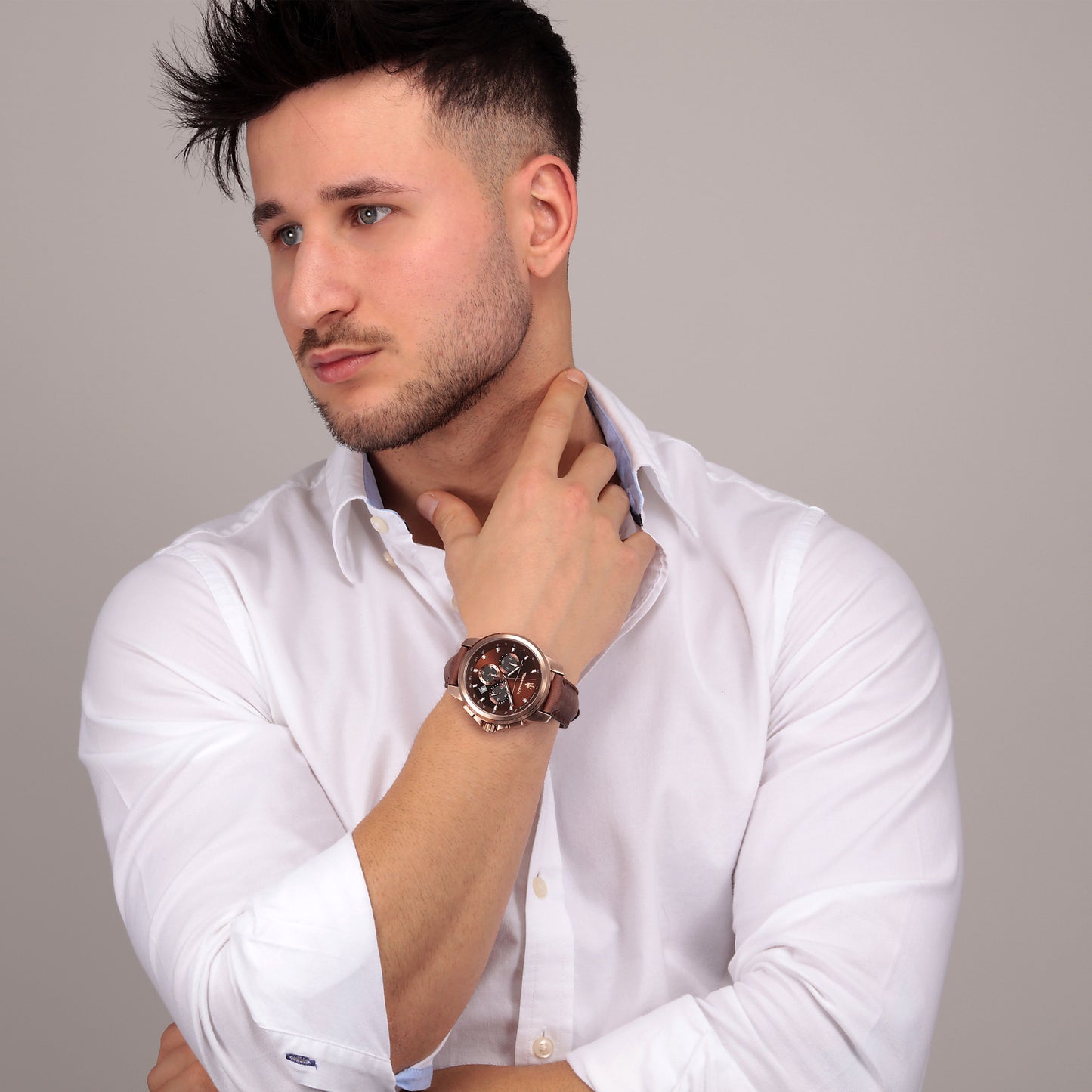 Maserati Successo 44mm Brown Watch