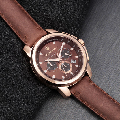 Maserati Successo 44mm Brown Watch