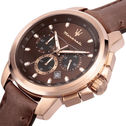 Maserati Successo 44mm Brown Watch