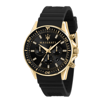 Load image into Gallery viewer, Maserati Sfida 44mm Black Stainless Steel Chronograph Watch