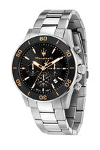 Load image into Gallery viewer, Maserati Competizione 43mm Black Dial Stainless Steel Strap Watch