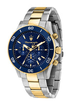 Load image into Gallery viewer, Maserati Competizione 43mm Blue Dial Two Tone Stainless Steel Strap Watch