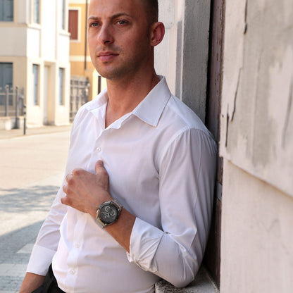 Maserati Traguardo 45mm Black Dial Silver Bracelet Watch