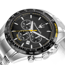 Load image into Gallery viewer, Maserati Traguardo Black Dial 45mm Chronograph