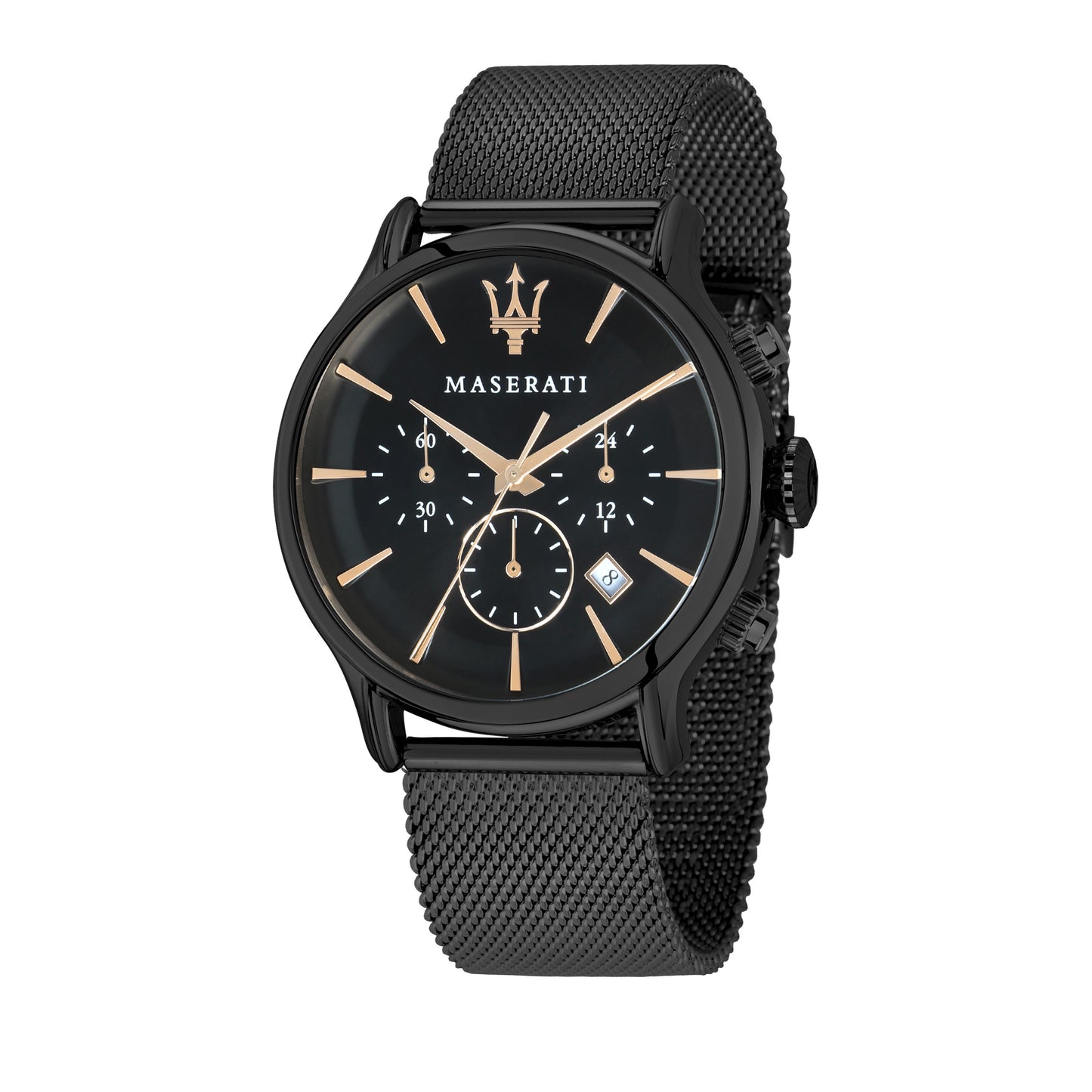 Maserati Epoca 42mm Black Steel Mesh Watch