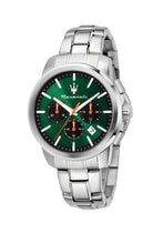 Load image into Gallery viewer, Maserati Successo 42mm Chrono Green Dial Stainless Steel Strap Watch