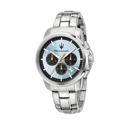 Maserati Successo 42mm Chrono Blue Dial Stainless Steel Strap Watch