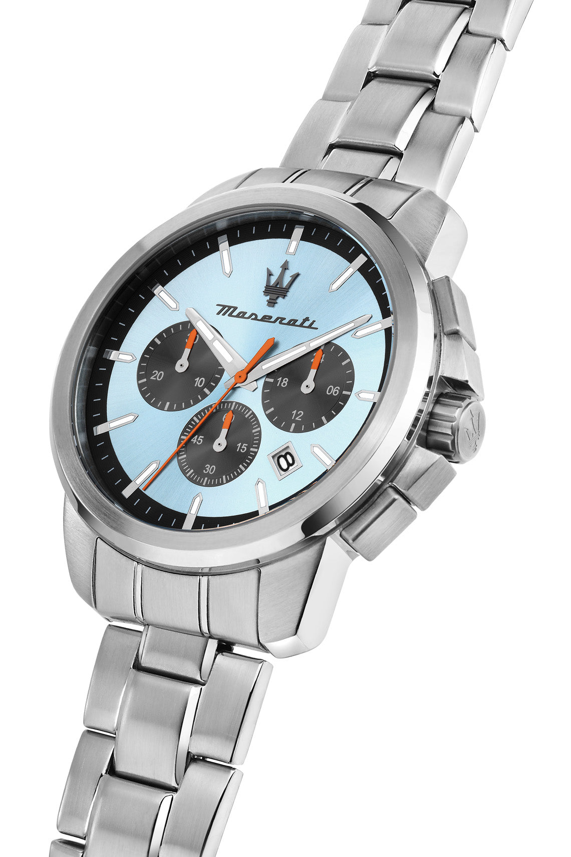 Maserati Successo 42mm Chrono Blue Dial Stainless Steel Strap Watch