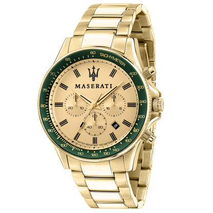 Maserati Stile Gold Dial 45mm Chronograph