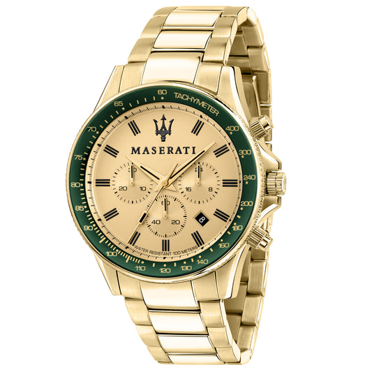Maserati Stile Gold Dial 45mm Chronograph
