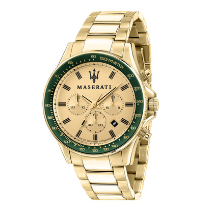 Maserati Stile Gold Dial 45mm Chronograph