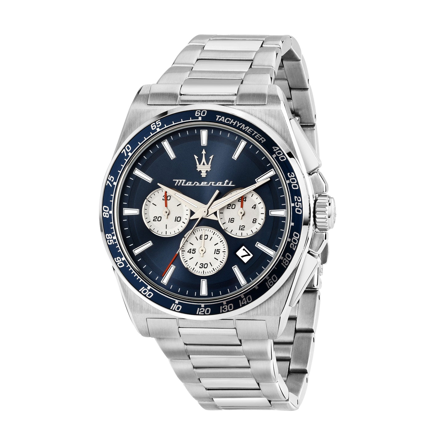 Maserati Velocita 43mm Chrono Blue Dial Stainless Steel Strap Watch