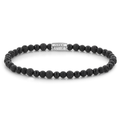Rebel and Rose Black Rocks 4mm Bracelet