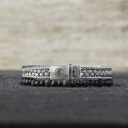 Rebel and Rose Black Rocks 4mm Bracelet