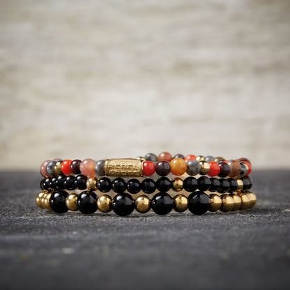 Rebel and Rose Black Panther Yellow Gold Plated 4mm Bracelet