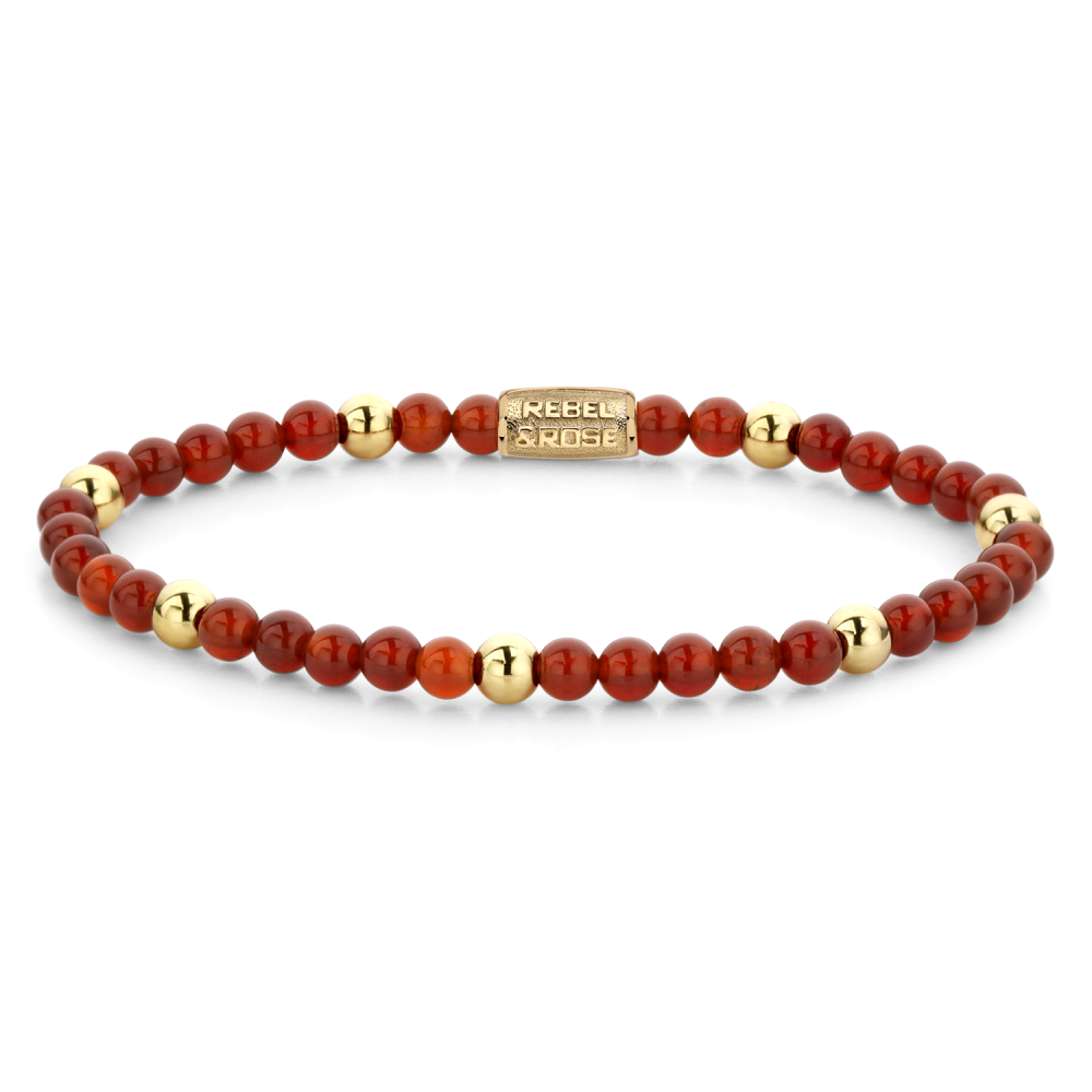 Rebel and Rose Amazing Grace Yellow Gold Plated 4mm Bracelet