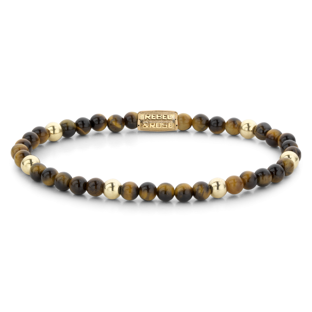 Rebel and Rose Tiger Lily Yellow Gold Plated 4mm Bracelet