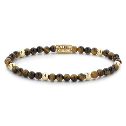 Rebel and Rose Tiger Lily Yellow Gold Plated 4mm Bracelet