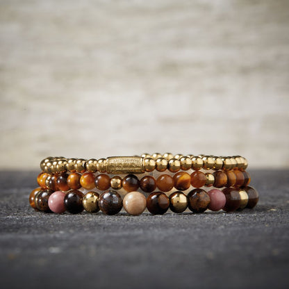 Rebel and Rose Tiger Lily Yellow Gold Plated 4mm Bracelet