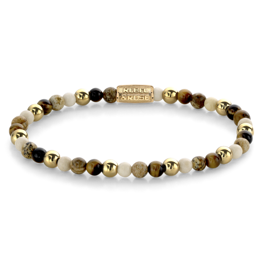 Rebel and Rose Autumn Love Yellow Gold Plated 4mm Bracelet