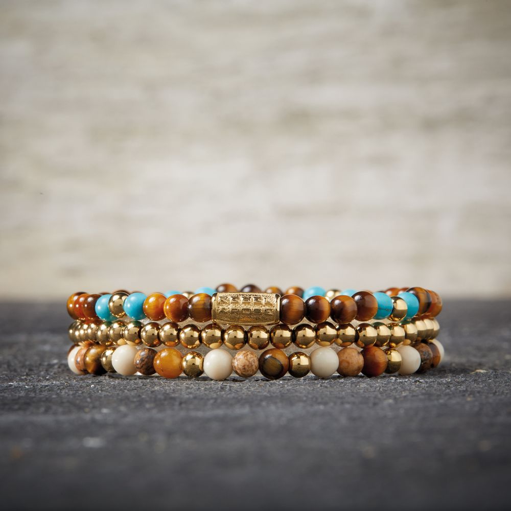 Rebel and Rose Autumn Love Yellow Gold Plated 4mm Bracelet