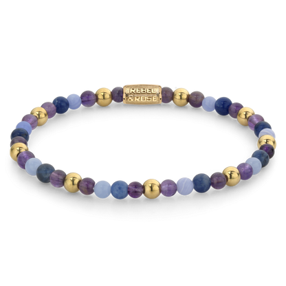 Rebel and Rose Are Violets Blue? Yellow Gold Plated 4mm Bracelet