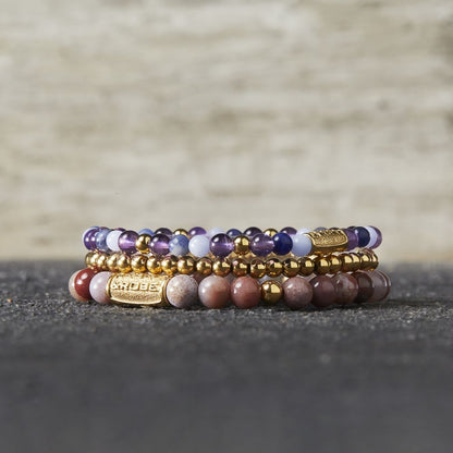 Rebel and Rose Are Violets Blue? Yellow Gold Plated 4mm Bracelet