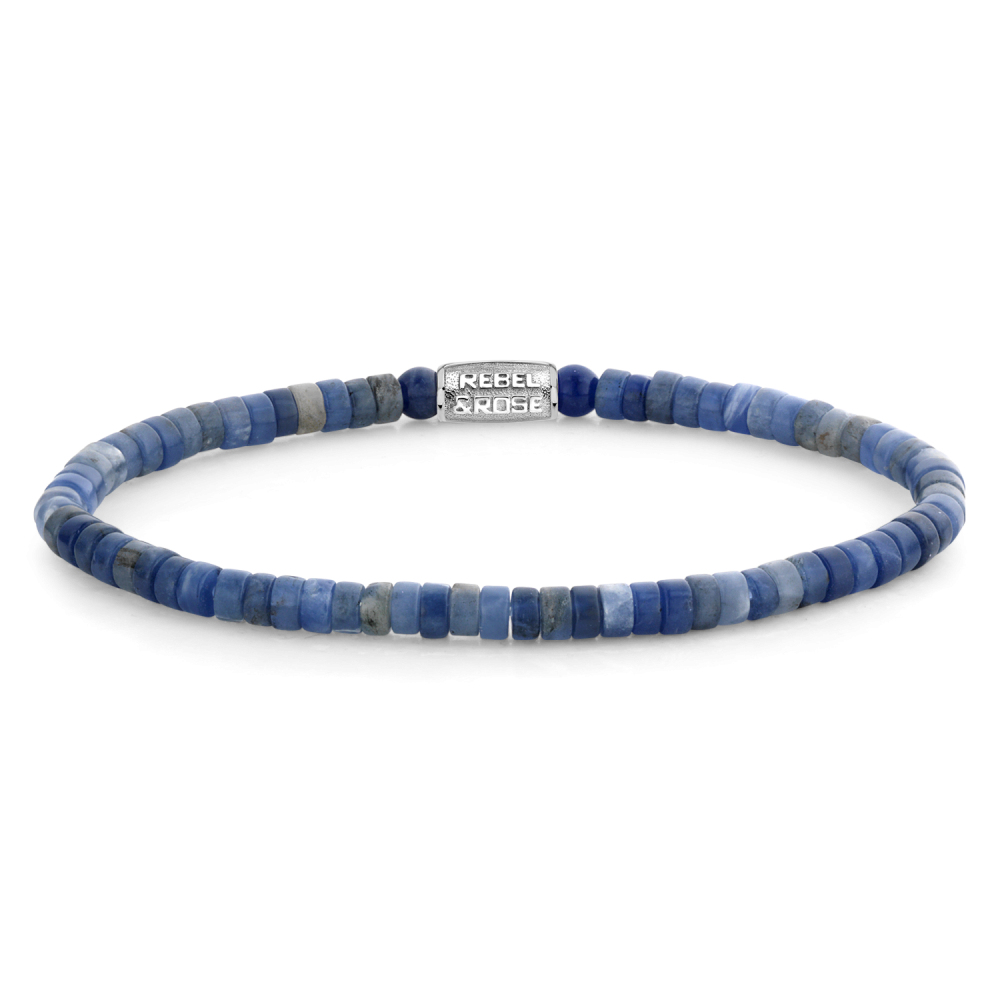 Rebel and Rose Slices - Midnight Blue 4mm Bracelet