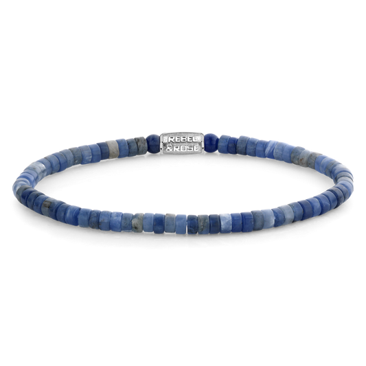 Rebel and Rose Slices - Midnight Blue 4mm Bracelet