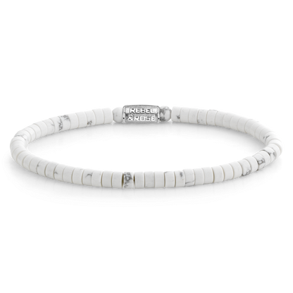 Rebel and Rose Slices - Virgin White 4mm Bracelet