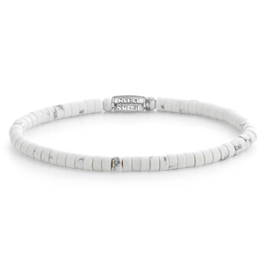 Rebel and Rose Slices - Virgin White 4mm Bracelet