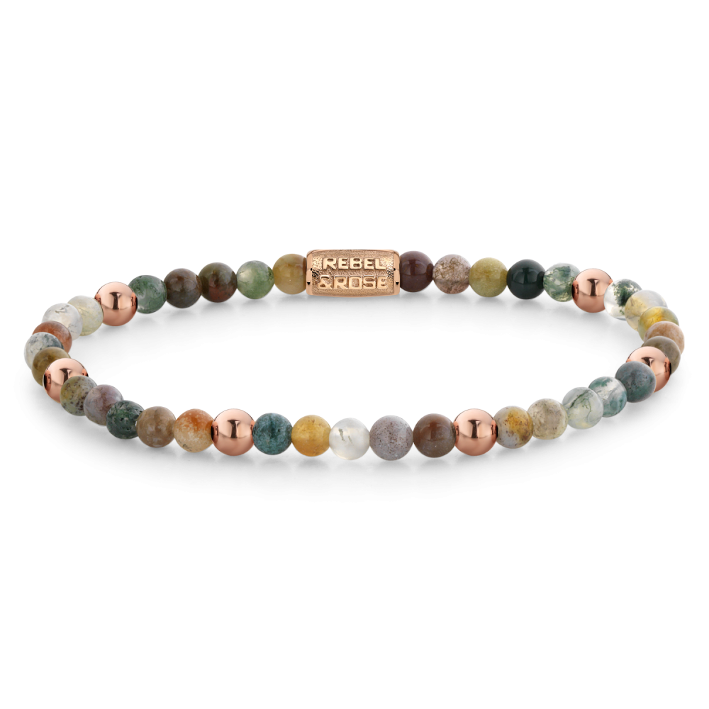 Rebel and Rose Indian Summer 4mm - 18ct Rosegold Plated Bracelet