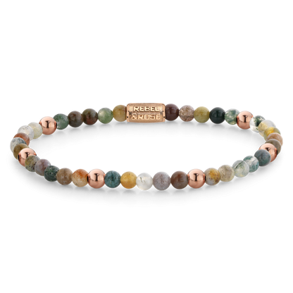 Rebel and Rose Indian Summer 4mm - 18ct Rosegold Plated Bracelet